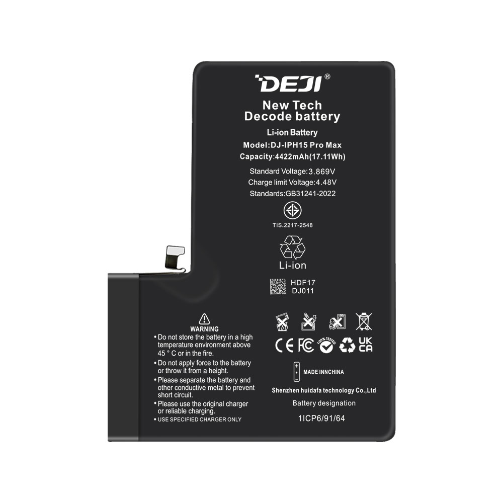 Bateria DEJI Iphone 15 PRO MAX 4422 mAh DECODE/USADA – BATERIA